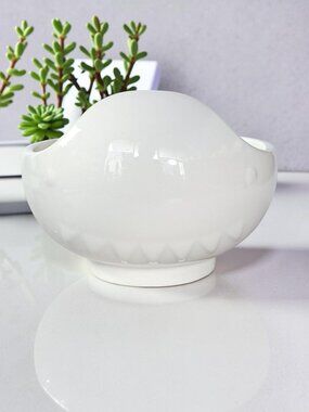 Dowan Shark Shaped White Ceramic Dish Bowl Mug Whimsical Mug Cup